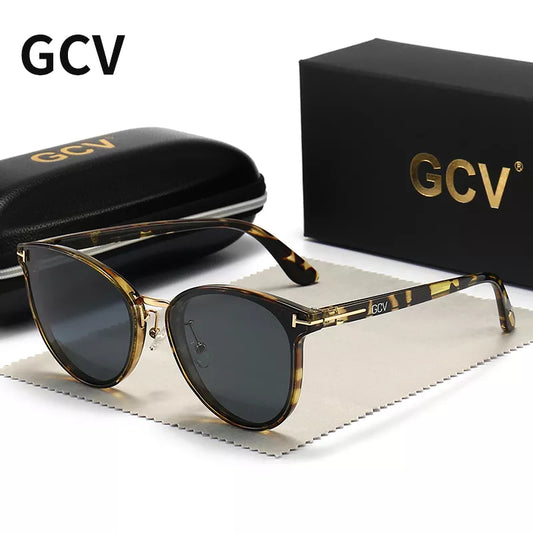 2021 GCV Polarized Lady Sunglasses Cat Eye Fashion  Sun Glasses Luxury Woman Female Brand  Ultralight Frame Tourism Party  Leisu